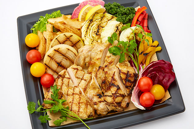 グリルチキン〜焼き野菜を添えて～ジャーク風味～