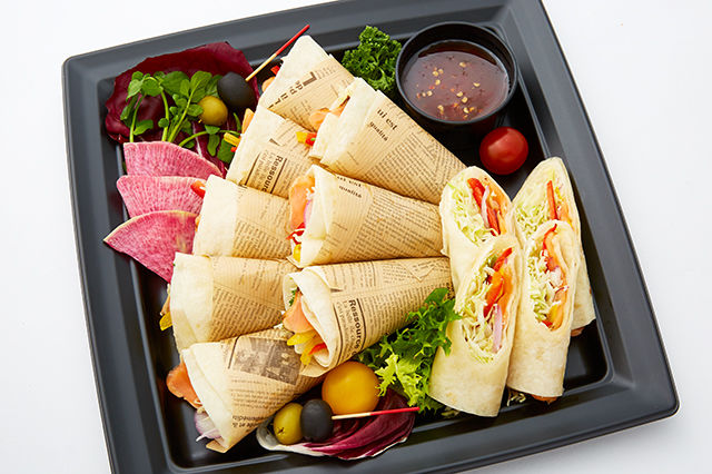 サーモンとクリームチーズのトルティーヤ