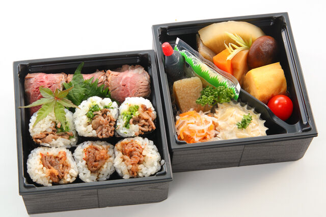 こい希特製彩り御膳～和牛ローストビーフの肉寿司と肉巻き寿司～