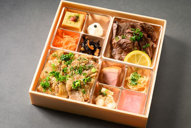 牛サガリステーキと牛カルビ和風味わい御膳