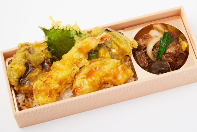 贅沢黒毛和牛すき焼きと天麩羅重