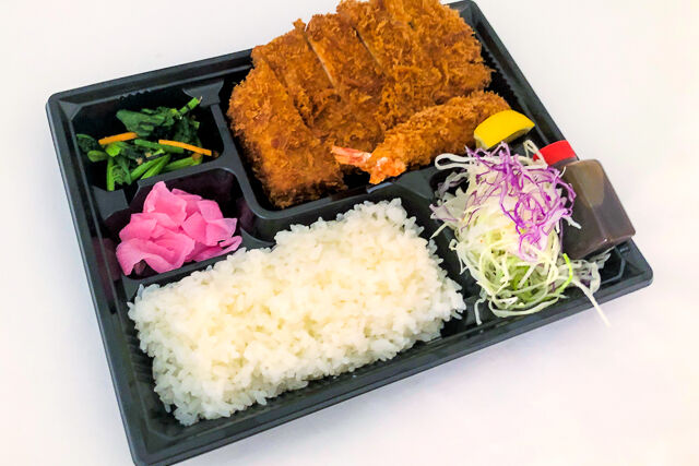 大町とんかつ（ロースかつorヒレカツ）＋海老フライ弁当