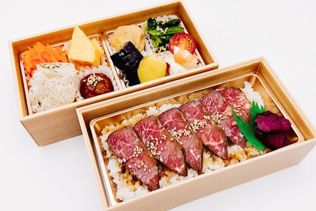 牛ハラミステーキの二段重