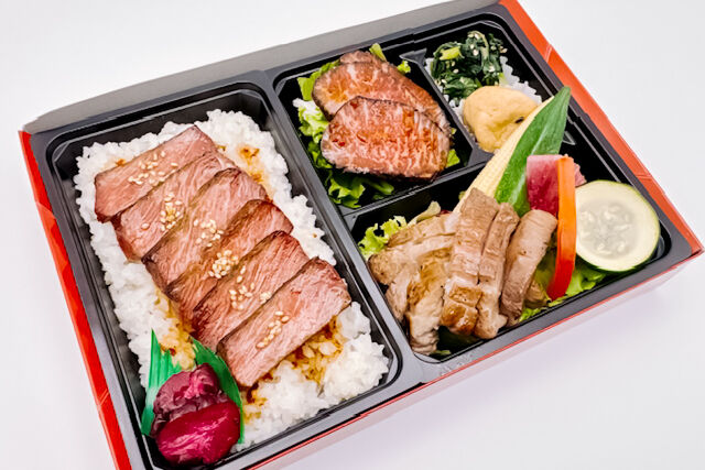 政宗御膳（牛たん焼きと黒毛和牛ローストビーフとサーロインステーキ）