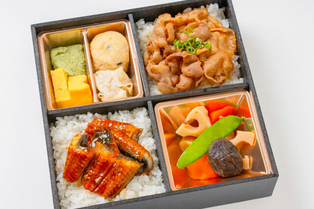 鰻と豚すき重弁当