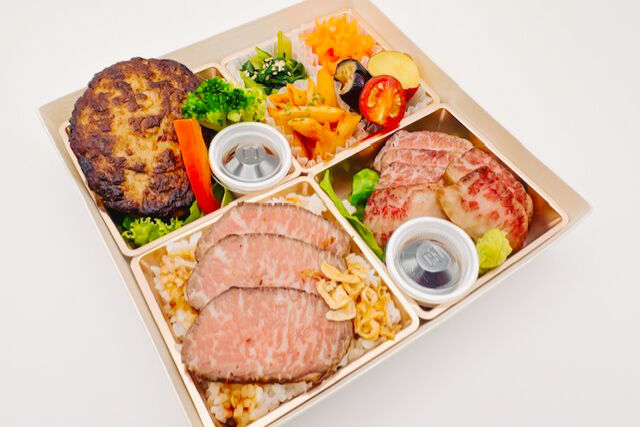 べジラブBOX（黒毛和牛A5カルビステーキ＆黒毛和牛ローストビーフ）