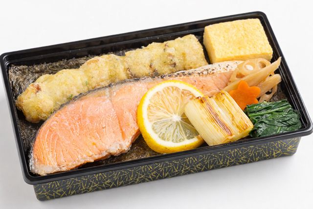 紅鮭と有明海苔の極上海苔弁