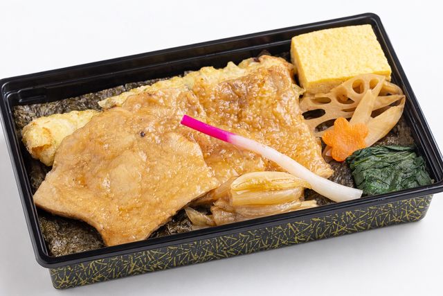 豚生姜焼きと有明海苔の極上海苔弁