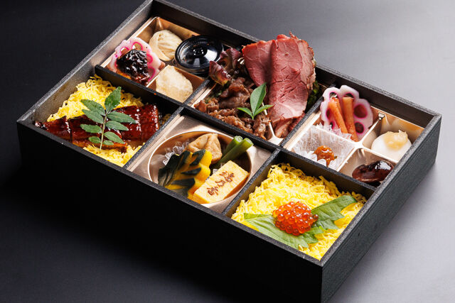 【熨斗対応可】国産A5和牛しっとり焼肉と特選ローストビーフ 炭火焼鰻と特選いくらちらしの贅沢懐石御膳