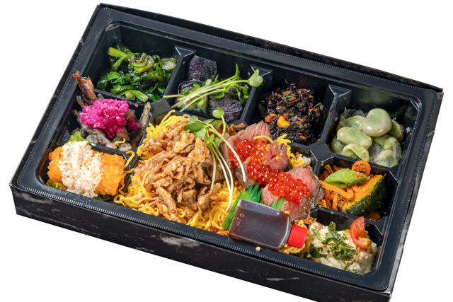 黒毛和牛とローストポークの食べ比べ御膳