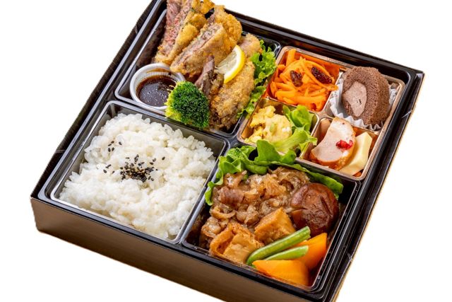 黒毛和牛 極 牛かつ増量とすき焼き御膳