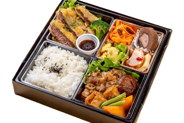 黒毛和牛 極 牛かつとすき焼き御膳