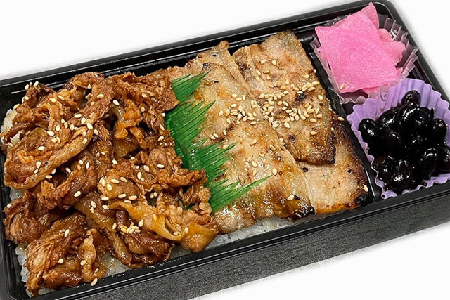 炭火焼豚ハーフ重（サムギョプサル・豚しゃぶ）