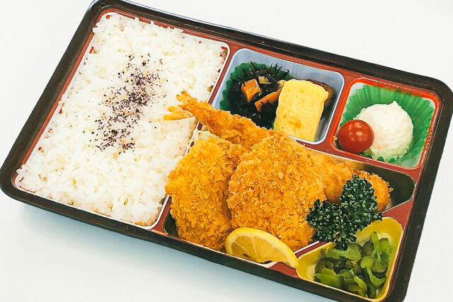 【秀膳】特大エビフライ＆柔らかヒレカツ御膳